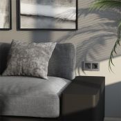 Рамка пластик 2 поста WERKEL SLAB W0022965 серебро софт