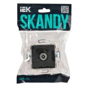 ТВ-розетка встраиваемая проходная IEK SKANDY SK-A10-P-K48 SK-A17T титан