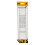 Рамка пластик 4 поста IEK BRITE BR-M42-12-K01 РУ-4-Бр белый/белый