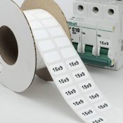 Наклейка прямоугольная NPP-15х09 W для принтера RT200, RT230, белый, 6000 шт. в упаковке