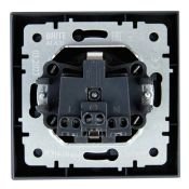 Штепсельная розетка встраиваемая IEK BRITE 16А BR-R14-16-K35-F РСР14-1-0-БрМ с з/к и шторками в сборе маренго