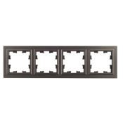 Рамка пластик 4 поста IEK BRITE BR-M42-K45 РУ-4-БрТБ бронза
