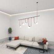 Готовый набор ременной трековой системы DENKIRS 120W Белый дневной Belty DK55SET08-01-BR подвесной коричневый