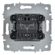 Выключатель встраиваемый двухклавишный с подсветкой IEK BRITE BR-V20-1-10-K91 ВС10-2-1-БрАБ арктический белый
