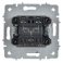 Выключатель встраиваемый двухклавишный с подсветкой IEK BRITE BR-V20-1-10-K91 ВС10-2-1-БрАБ арктический белый