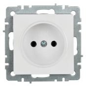 Штепсельная розетка встраиваемая IEK BRITE 10А BR-R10-10-K01 РС10-1-0-БрБ без з/к и шторками белый