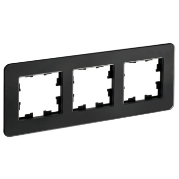 Рамка стеклянная 3 поста IEK BRITE BR-M32-G-41-K02 РУ-3-2-Бр черный RE