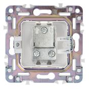 ТВ-розетка встраиваемая проходная IEK SKANDY SK-A10-P-K50 SK-A17N металл никель
