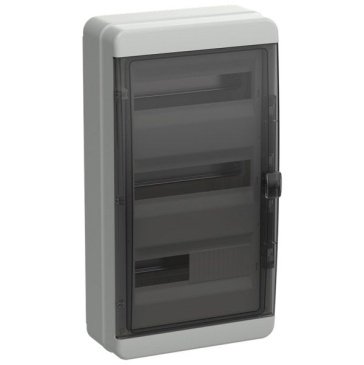 Корпус пластиковый TF5-KP72-N-36-65-K03-K02 КМПн-36 IP65 черная прозрачная дверь TEKFOR IEK