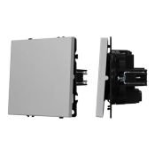 Выключатель встраиваемый одноклавишный перекрёстный 059429 SWT-NOBE-MKX1-SFPL-IS никель