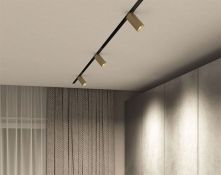 Трековый светильник однофазный   9W Белый-MIX SMART SPOT DK8010-BG IP20 на шинопровод управляемый золотой/черный