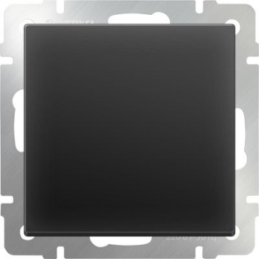Выключатель встраиваемый  одноклавишный проходной  WERKEL WL08-SW-1G-2W / W1112008  черный