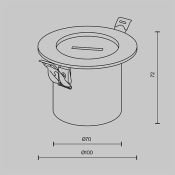 Потолочная чаша Parity TRA130RSC-2B встраиваемая с коннектором питания черная