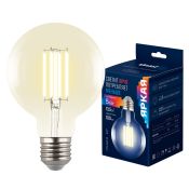светодиодная лампа шар  G95 Белый теплый  5W UL-00011942 LED-G95-5W-3000K-E27-CL GLY01TR Яркая A++