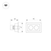 Встраиваемый светильник   5W Белый теплый  031928 MS-ORIENT-BUILT-TURN-TC-S67x90-5W 220V IP20 прямоугольный белый с черной вставкой