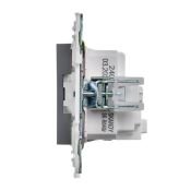 Штепсельная розетка встраиваемая IEK SKANDY 16А SK-R14-16-K03 SK-R04Gr с з/к без з/ш серый