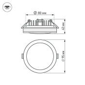Встраиваемый светильник  10W Белый 017991  LTD-95SOL-10W 6000K 220V IP44 круглый белый