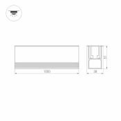 светильник    24W Белый теплый 027994(2) ART-LUMILINE-3351-1000 24V IP67 линейный встраиваемый серебристый