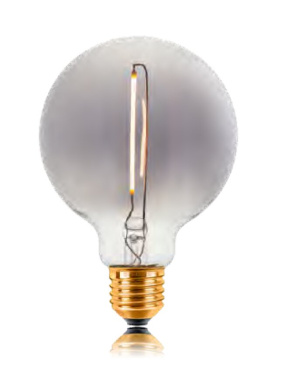 лампа ретро светодиодная Vintage форма шар 4W 057-325 G95 4C2 GREY/E27