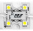 Светодиодный модуль герм. 4led Белый 5050smd 12V квадратный ELF-4SMD5050W Type B gl