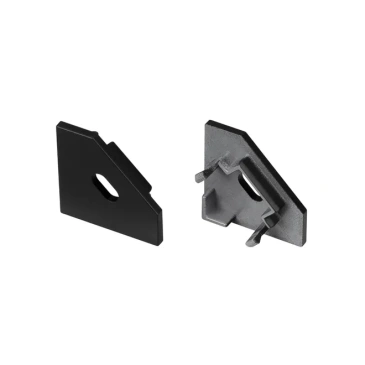 Заглушка SL-KANT-H18 FLAT BLACK с отверстием (комплект) 049432