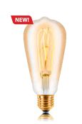 лампа ретро светодиодная Vintage форма конус 5W 057-356 ST64 SF-U GOLDEN/E27 диммируемая лампа ретро светодиодная Vintage форма конус 5W 057-356 ST64 SF-U GOLDEN/E27 диммируемая