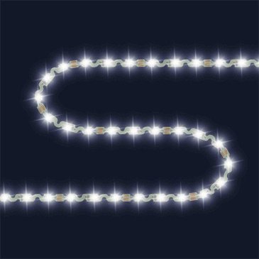 Светодиодная лента змейка Белый дневной 2835 12V  4.8W/m 60Led/метр 00-132 Стандарт 6мм Светодиодная лента змейка Белый дневной 2835 12V  4.8W/m 60Led/метр 00-132 Стандарт 6мм