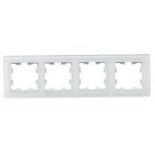 Рамка стеклянная 4 поста IEK BRITE BR-M42-G-31-K01 РУ-4-2-Бр белый матовый