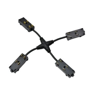 Соединитель для однофазного шинопровода SMART HIDE X-образный TR2116-BK гибкий черный