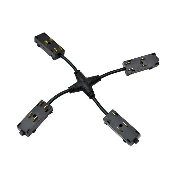 Соединитель для однофазного шинопровода SMART HIDE X-образный TR2116-BK гибкий черный