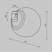 Трековый светильник 8W Белый теплый TR229-1-8W3K-BS Луна / Luna Flarity IP20 латунь