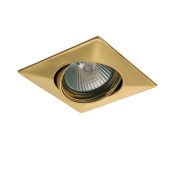 светильник Lightstar без лампы 011032 LEGA QUA ADJ MR16/HP16 GU5.3 квадратный поворотный встраиваемый золото