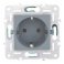 Штепсельная розетка встраиваемая IEK SKANDY 16А SK-R11-16-K03 SK-R05Gr с з/к без з/ш серый