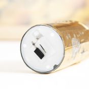 фигурка  светодиодная на батарейках «Свеча Новый год», 3.8х3.8х7.5 см, свечение желтое