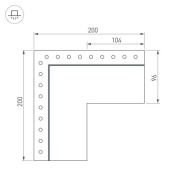 Угол для профиля SL-LINIA55-FANTOM-EDGE внешний 030137