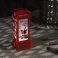 фигурка  светодиодная "Телефонная будка с Дедом Морозом" 5,3х12х5,3 см, пластик, батарейки LR44х3, свечение тёплое белое