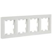 Рамка пластик 4 поста IEK BRITE BR-M42-K01 РУ-4-БрБ белый