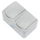 Блок горизонтальный 2 розетки Mini OG KR-78-0804 с/з серый керамический IP54 KRANZ