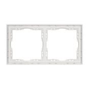 Рамка пластик 2 поста Arlight FRM-NOBE-SFPL-2-IS 059457 никель