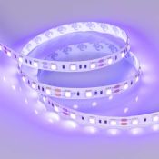 Светодиодная лента UV400 (ультрафиолетовая) 5060 12V 14.4W/m  60Led/метр 012815(2)  RT-B60  LUX
