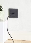 Розетка встраиваемая HDMI IEK BRITE BR-H10-K53 РHDMI-0-БрГ графит