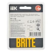 Рамка металлическая 1 пост IEK BRITE BR-M12-M-21-K02 РУ-1-1-Бр черный RE AL