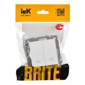 Выключатель жалюзи 10А ВС10-1-5-БрАБ арктический белый BR-V15-0-10-K91 BRITE IEK