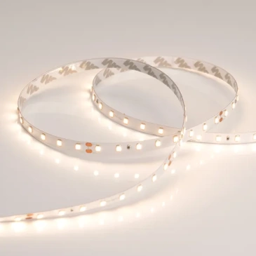 Светодиодная лента Белый теплый 2835 24V  6W/m 80Led/метр 024526(2)  RT-A80-8mm 2700K  LUX 50м