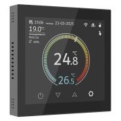 Терморегулятор WERKEL W1851108 сенсорный с Wi-Fi и LCD дисплеем для теплого пола черный Терморегулятор WERKEL W1851108 сенсорный с Wi-Fi и LCD дисплеем для теплого пола черный