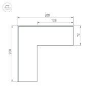 Угол для профиля SL-LINIA55-FANTOM внешний 030131