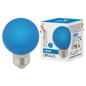 лампа декоративная светодиодная шар  G60 Синий  3.0W UL-00006957 LED-G60-3W/BLUE/E27/FR/С DECOR COLOR