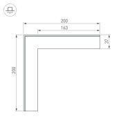 Угол для профиля SL-LINIA45-FANTOM внешний 030105