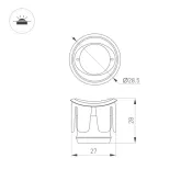 светильник  1.5W Белый дневной 052581 ALT-LODESTAR-HANDRAIL-R27 24V 30x60 deg круглый встраиваемый серебристый