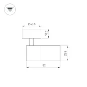 Накладной светильник  12W Белый теплый 051791  SP-ARTEMIS-SURFACE-FLAP-R55 8-80deg 220V откидной поворотный цилиндр белый